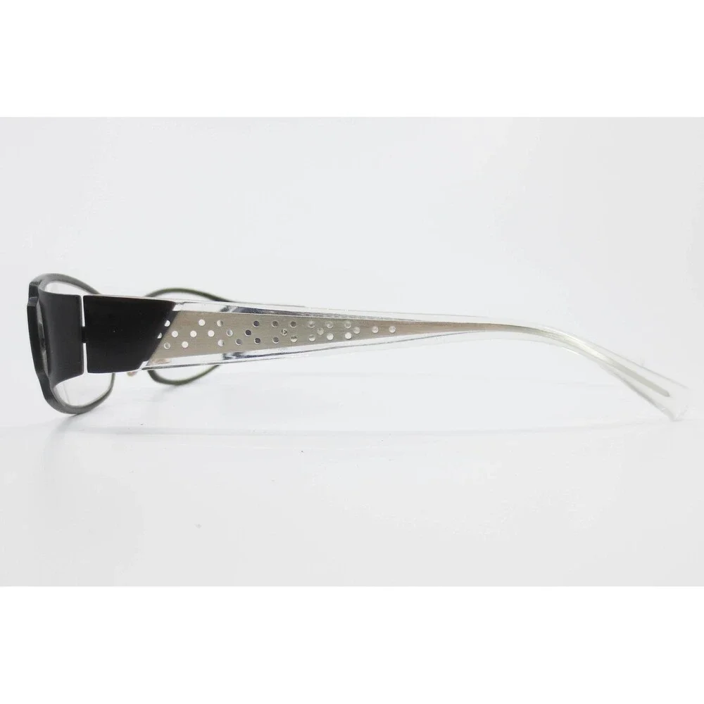 Takumi TO 9870 Eyeglasses Matte Black Clear Perforated Titanium Frames 54-15-138
